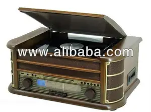 Turntable with CD, Radio, Cassette, Aux in, USB Recording