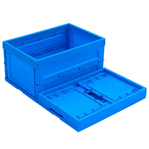 industrial plastic removal heavy duty folding material plastic crate crates box with lock