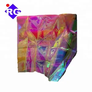 Filme celofane transparente, rg dicromático iridescente 18 microns para embalagem de material e papel de embrulho