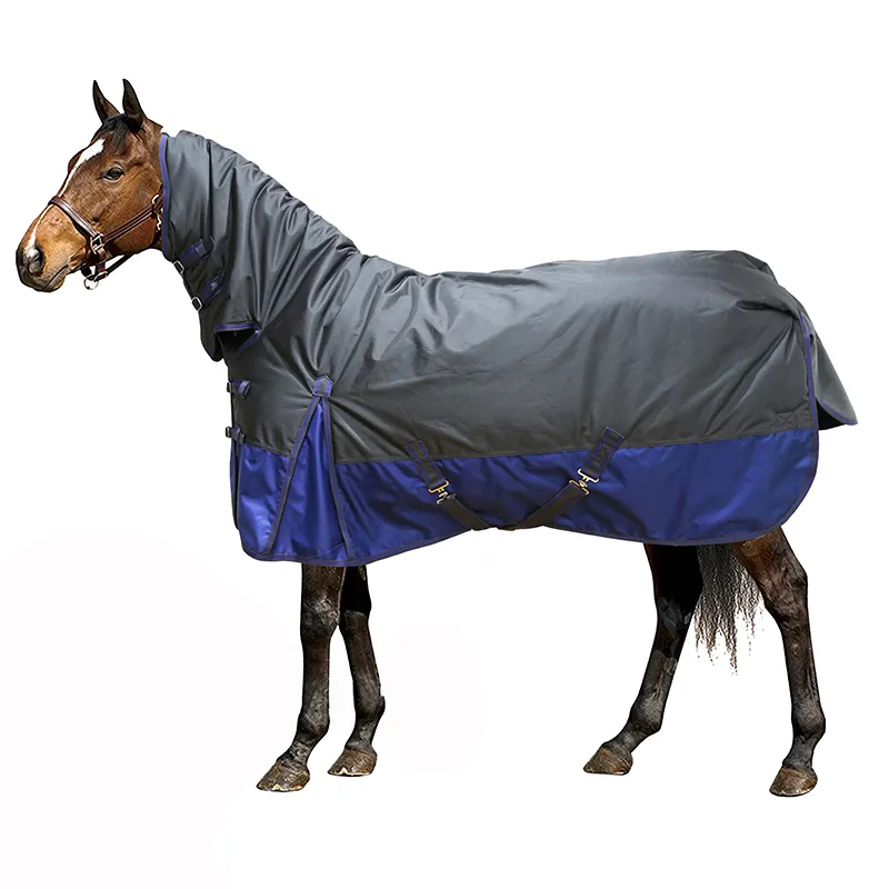280G Ripstop Fabric Horse Rugs Durable 1680D Turnout Combo Winter Blanket Cotton Filled for Equine Use Mesh Turnout