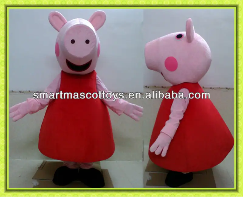 bom visual luxuoso traje peppa porco porco peppa mascote fantasias para adultos