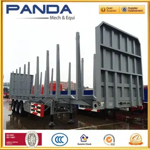 Panda 3 ejes forestal remolque 40ton registro semi remolque de madera semirremolque para transporte gratuito