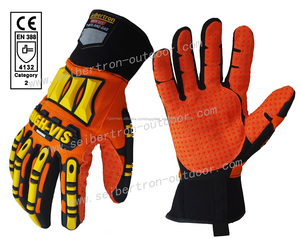 Seibertron high-vis SDX palms gloves schwerlast gloves for <span class=keywords><strong>the</strong></span> oil and gas industry Orange - Product Image 1