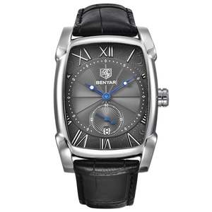 <span class=keywords><strong>Orologio</strong></span> da Polso BENYAR di Lusso con <span class=keywords><strong>Cinturino</strong></span> in <span class=keywords><strong>Pelle</strong></span>, <span class=keywords><strong>Orologio</strong></span> Sportivo Quadrato da <span class=keywords><strong>Uomo</strong></span> al Quarzo, Relogio Masculino - Product Image 3