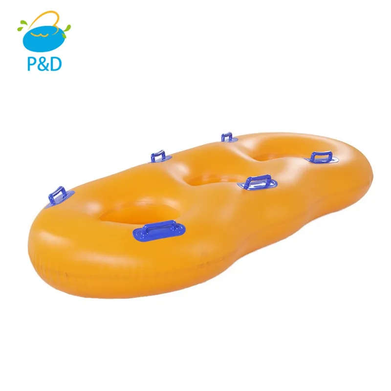 Tube flottant pour la natation orange, tube flottant de rivière gonflable, Durable, pour 1 ou 3 personnes