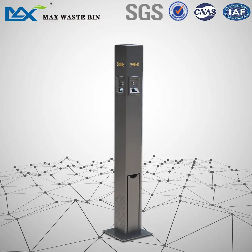 Ashtrays Ashtray Stand In Stock Guangzhou MAX Stainless Steel Standing Ashtrays Outdoor With Outdoor Ashtray Stand Bin
