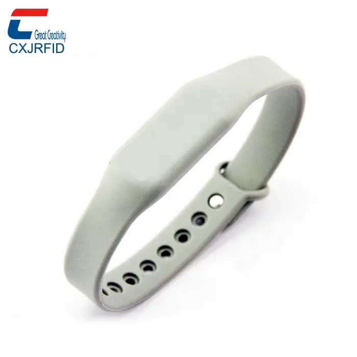 Is14443a pulseira de silicone ajustável, cor completa, logotipo, impressão, 1k nfc, pulseira