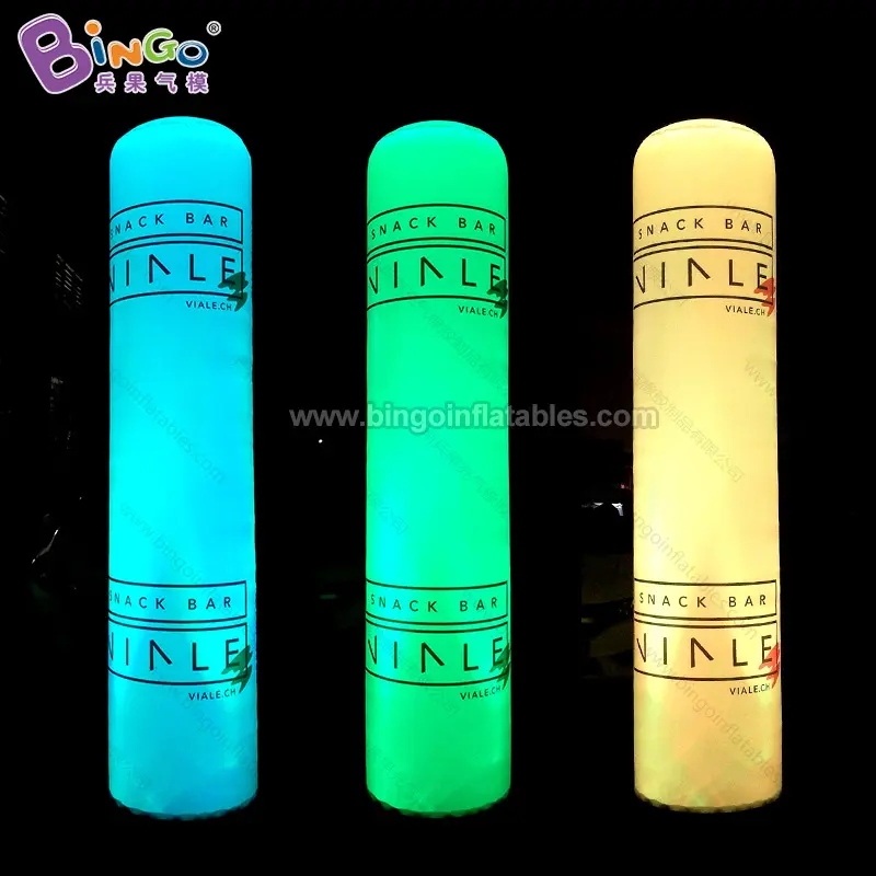 2019 Hot Sales 3M Opblaasbare Verlichting Led Tube Air Ondersteund Pijler Ballon Custom Made