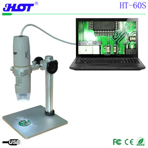 Hot HT-60S 1-500x 5MP <span class=keywords><strong>USB</strong></span> Kỹ thuật số cầm tay kính hiển vi với 2K video đo lường nhôm Lift đứng - Product Image 5