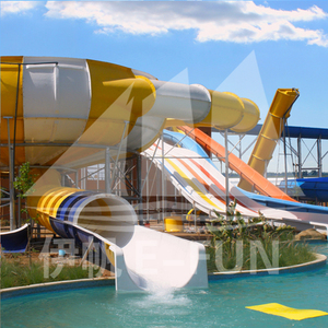 Profesión Arco Iris Super Bowl tobogán de agua de fibra de vidrio espiral diapositiva piscina - Product Image 4