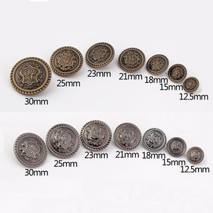 멋진 사용자 정의 모양 아연 합금 유니폼 세트 코트 블레이저 금속 골드 생크 유니폼 코트 버튼 세트 - Product Image 6