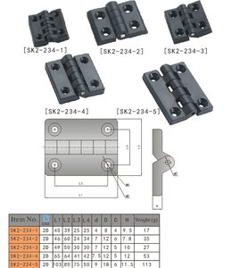 Engsel Plastik Nylon Berlapis Krom Hitam Berkualitas Tinggi SK2-234-5, Desain Modern untuk Lemari Industri, Laris Manis - Product Image 6
