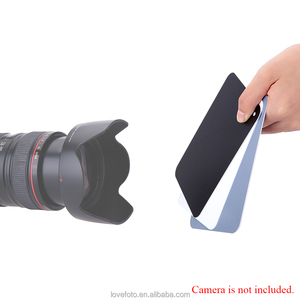 Accessoires pour appareil photo 3 en 1 Grande taille (17*12) Cartes d'équilibrage blanc noir gris Carte grise 18% avec sangle de cou pour la photographie numérique - Product Image 4