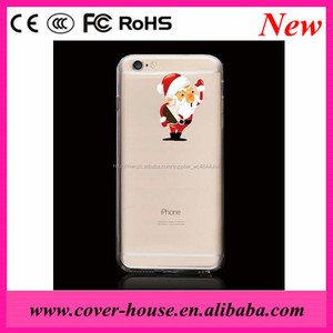 Hot vente cadeaux de noël Santa Claus bonhomme de neige imprimé effacer TPU cas de téléphone pour Apple iPhone 6 / 6 S - Product Image 3