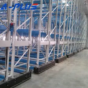 Warehouse Equipment Steel electrical movable storage pallet rack with powder coating