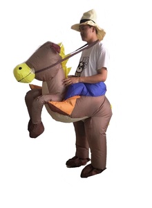 Costume de <span class=keywords><strong>cowboy</strong></span> pour adulte en gros, costume de cheval amusant <span class=keywords><strong>gonflable</strong></span> à air, animal à monter pour Halloween - Product Image 2