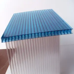 Lanyu fire resistant blue wall hollow polycarbonate sheet Roofing Sheet for Shed