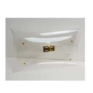 High Quality Classic Transparent Clear Vinyl PVC Clutch Bag Made In China