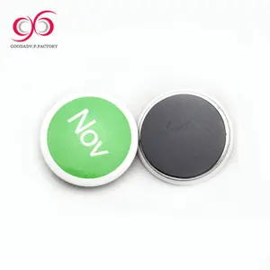 Custom Company Promotional Magnet magnetic tin button badge round fridge magnet in metal material