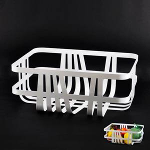 Square Kitchen <b>Small</b> <b>White</b> Metal Empty Fruit Basket - Product Image 2