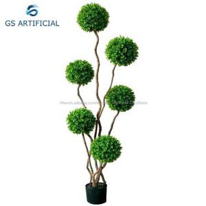 150 cm 125 cm Hauteur <span class=keywords><strong>Bonsai</strong></span> Artificiel <span class=keywords><strong>Buis</strong></span> Artificiel Triple Balle Topiaire Arbres UV En Pot De Plantes - Product Image 5
