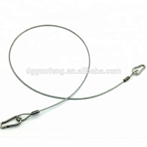 <span class=keywords><strong>Alambre</strong></span> de acero inoxidable <span class=keywords><strong>Alambre</strong></span> de Cable transparente tubo de goma mosquetón gancho - Product Image 3