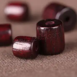 Perle en bois de santal rouge poli pour fabrication de bijoux, tambour pour bricolage, différentes tailles au choix, trou d'environ 2mm, 100 pièces/sac