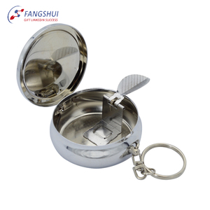 Custom Logo Mini Metal Iron Blank Pill Opbergdoos + Afsluitbare Draagbare Sleutelhanger Pillendoosje Met Spiegel - Product Image 6