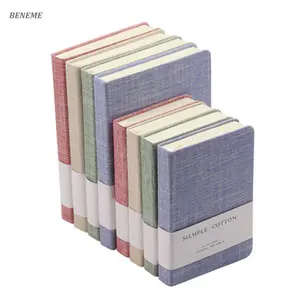 Pita Sutra Pembatas Buku Kain Penutup Linen Hardcover Eco Notebook dengan Pena