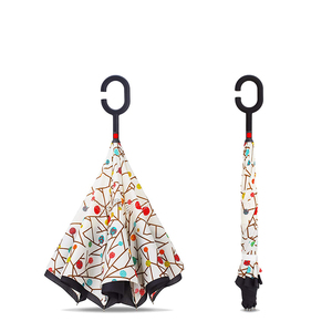 Wholesale Custom Promotional c Handle Windproof Reverse Double Layer Inverted Umbrella