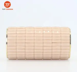 Vintage Nude Big Glass Diamond Wedding Party Clutch Evening Bag Wholesales from Factory