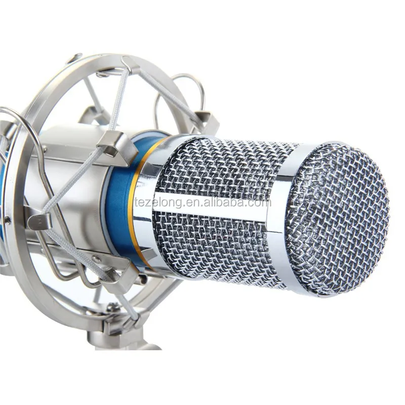 Professional Condenser Microphone BM-800 BM 800 Cardioid Pro Audio Studio Vocal Recording Mic+48v phantom power+Usb sound card