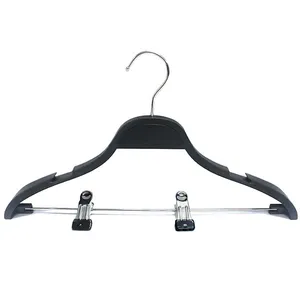 Assessed Supplier LINDON Kids Swivel Hook Suit Clothes Hanger of Plastic with Clip