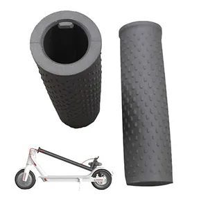 Nova imagem Acessórios Scooter elétrico Peças Borracha Handle Bar Par Antiderrapante Punho de borracha Grip Para Xiao Mi M365 Scooter