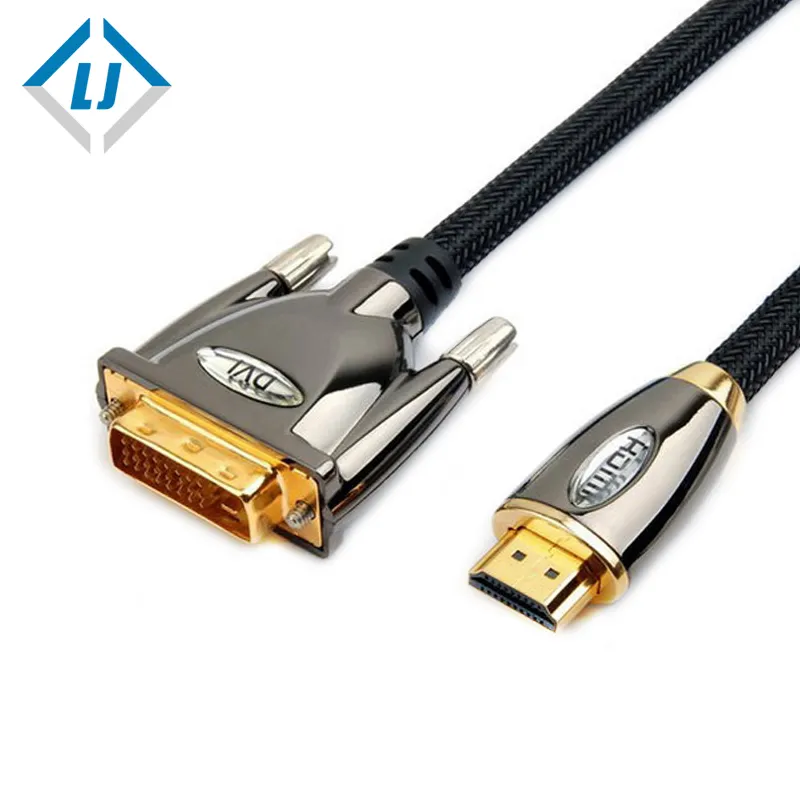 8K 60HZ HD 24K chapado en oro Micro HDMI macho a DVI macho cable para Multimedia