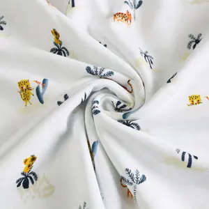 Tissu éponge en coton avec impression numérique personnalisée, étoffe française,