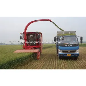 Mini sorghum wheat combine silage forage harvester for biomass fuel making