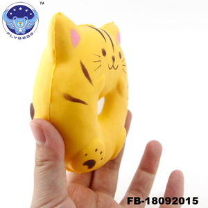 vente chaude PU pressé doux lente hausse chat Personnalisé Jumbo Belle <span class=keywords><strong>Peluche</strong></span> PU Visqueux kawai Chat - Product Image 5