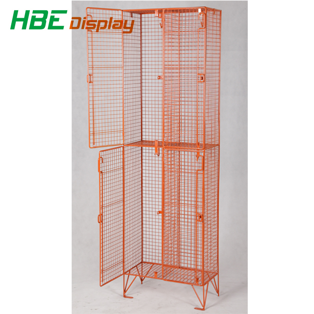 Стальной шкаф для одежды из проволочной сетки