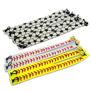 Vendita calda moda scrivere <span class=keywords><strong>bracciale</strong></span> in pelle di mucca intrecciata regolabile giallo - Product Image 6