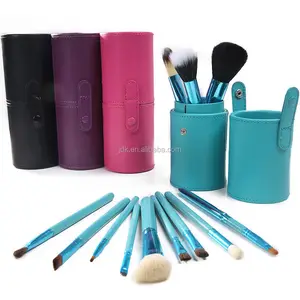 Kit de maquillage professionnel avec support en cuir, 12 pièces, en promotion