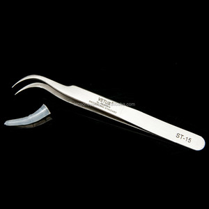 Gros suisse en acier inoxydable VETUS cils brucelles, Pince pour extension de cils - Product Image 6