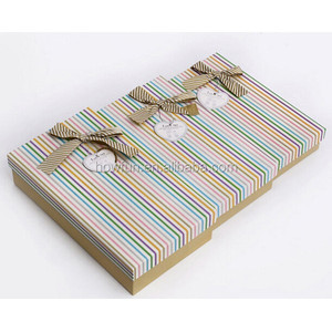 Bonito Color <span class=keywords><strong>3</strong></span> unids rayas <span class=keywords><strong>juego</strong></span> de papel cajas de regalo del caramelo - Product Image 5