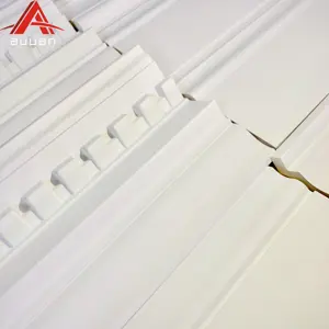 Polyurethane Crown Moulding Flexible Foam Molding White Ceiling Cornice Types