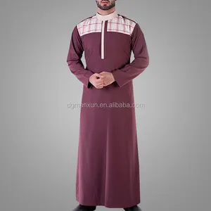 时尚科威特风格男士Thobe新款沙特Thobe设计男士阿拉伯Jubah