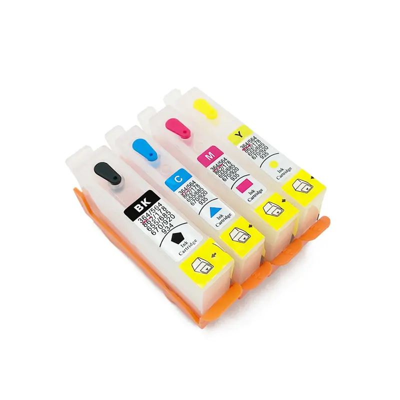 Ocbestjet 4 Colors 364 Reset Refill Ink Cartridge For HP 5510 5511 5512 5514 5515 5520 5522 Printer