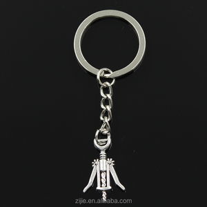 Nueva moda hombres 30mm Keychain DIY metal sostenedor cadena vendimia <span class=keywords><strong>vino</strong></span> 27*17mm colgante de plata antiguo - Product Image 1