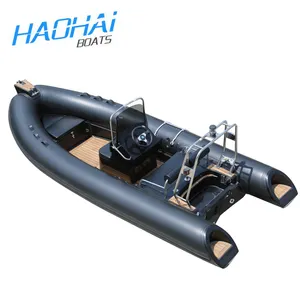 Rib Inflatable Boats Factory RIB 4.8m Double Hull Fiberglass Inflatable Fishing Bait Speed Rib Boat