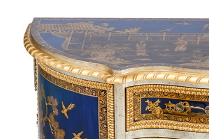 Art-Dynasty Antique Chinese Brass <strong>Sideboard</strong> for Bedroom Living Room &amp; Hotel Use-Dark <strong>Blue</strong> Customizable Dining Room Furniture - Product Image 6