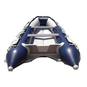 CE certificated 320cm PVC inflatable fishing boat with outboard motor canopy